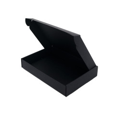 Schwarze niedrige A5-Box für Buch