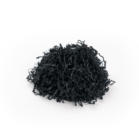 Starre schwarze Papierwolle – 2 mm, 1 kg