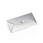 Silberner Umschlag mit Herzverschluss | 220x110 mm | Superbox
