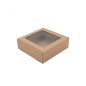 Kleine Braune Verpackungsbox mit Fenster | 185x195x60 mm | Superbox