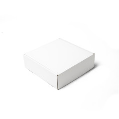 Weiße Kleine Geschenkbox, 6 cm hoch | 185x195x60 mm | Superbox