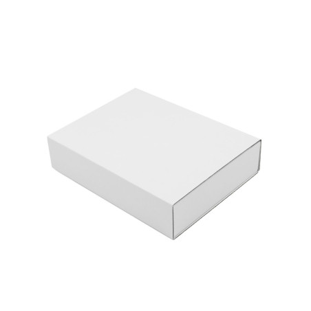 Weiße Schiebeschachtel aus Karton | 195x148x48 mm | Superbox