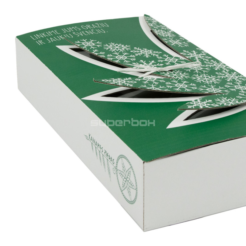 Geschenkbox-Design mit grafischen Elementen