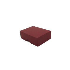 Bordeauxrote zweiteilige kleine Geschenkbox | 95x70x30 mm | Superbox