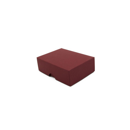 Bordeauxrote zweiteilige kleine Geschenkbox | 95x70x30 mm | Superbox