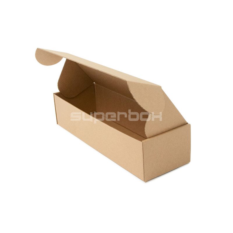 Long Shipping Box from Single Wall Corrugated E-flute