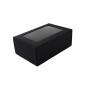 Schwarze A5 Geschenkbox mit Fenster | 220x150x85 mm | Superbox