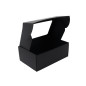 Schwarze A5 Geschenkbox mit Fenster | 220x150x85 mm | Superbox