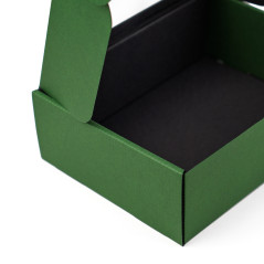 Grüne A5 Geschenkbox mit Fenster | 210x160x70 mm | Superbox