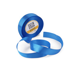 Glanzvolles blaues Satinband, 25 mm Breite