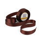 Dark chocolate satin ribbon – glossy, 25 mm wide, 32 m roll
