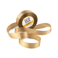 Schickes goldenes Satinband, 25 mm Breite