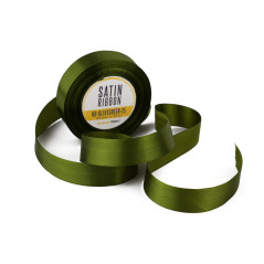 Bezauberndes olivgrünes Satinband, 25 mm Breite