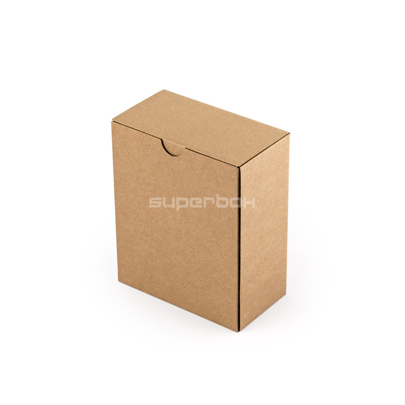 Braune längliche Versandbox | 142x77x171 mm | Superbox