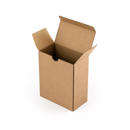 Braune längliche Versandbox
