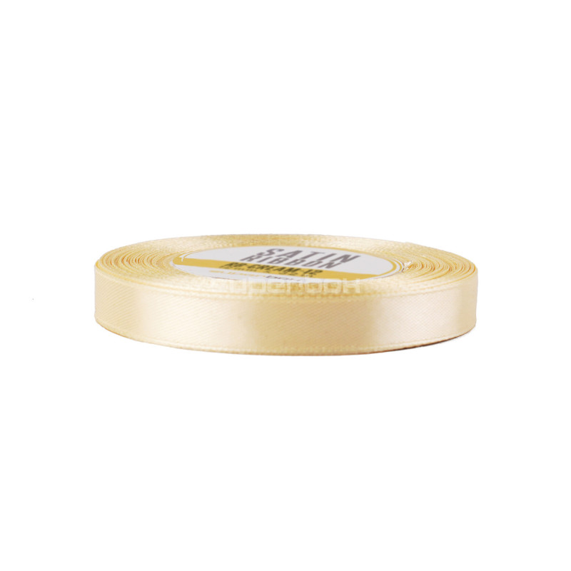 Elegantes cremefarbenes Satinband | 12 mm x 32 m | Superbox