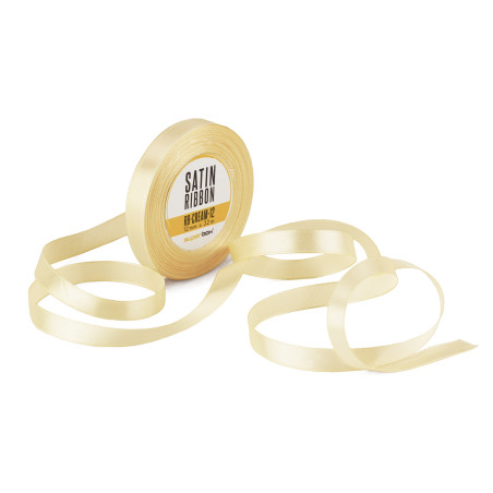 Elegantes cremefarbenes Satinband, 12 mm Breite