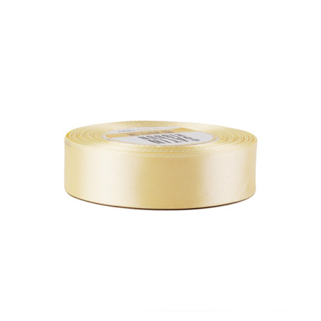 Schickes cremefarbenes Satinband | 25 mm x 32 m | Superbox