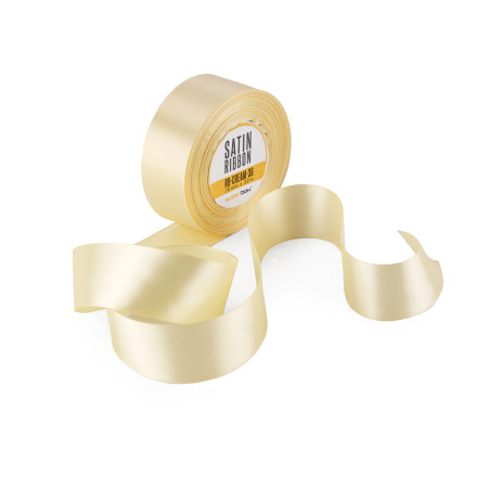 Elegantes cremefarbenes Satinband, 38 mm Breite