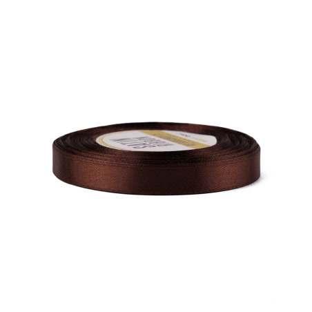 Tief dunkel-schokoladenfarbenes Satinband | 12 mm x 32 m | Superbox