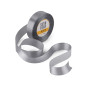 Grey satin ribbon – glossy, 25 mm wide, 32 m roll