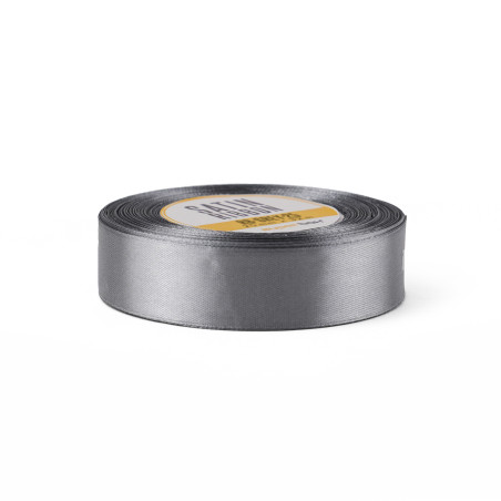 Dekoratives graues Satinband | 25 mm x 32 m | Superbox