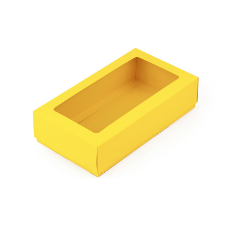 Gelbe Box mit Fenster für Schmuck | 200x110x50 mm | Superbox