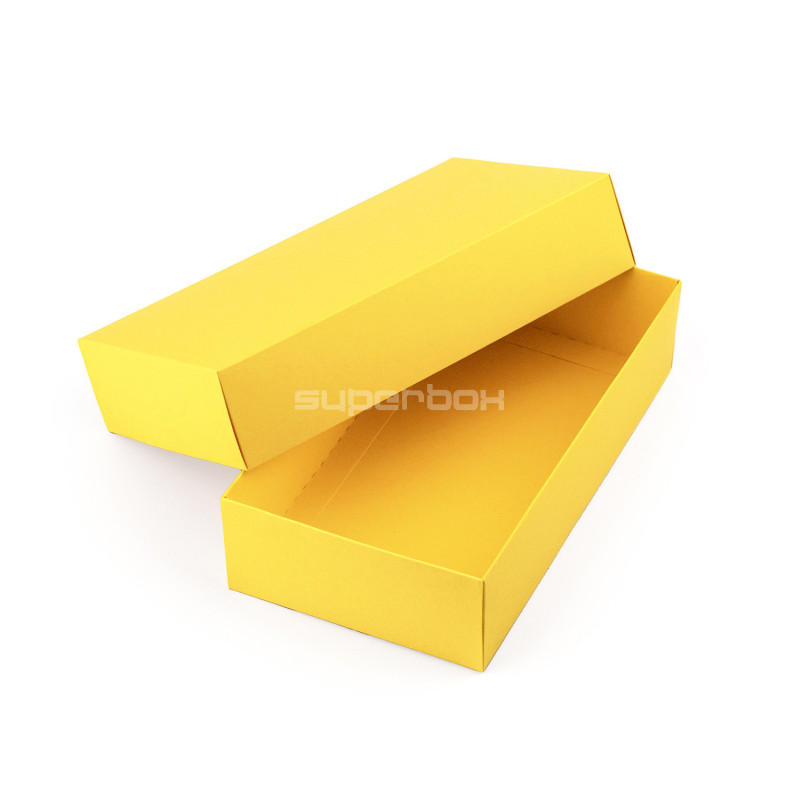 Gelbe zweiteilige Karton-Geschenkbox