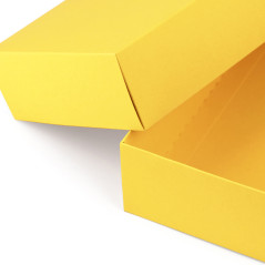 Gelbe zweiteilige Karton-Geschenkbox | 200x110x50 mm | Superbox