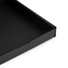 Kleine schwarze flache Box | 105x105x15 mm | Superbox