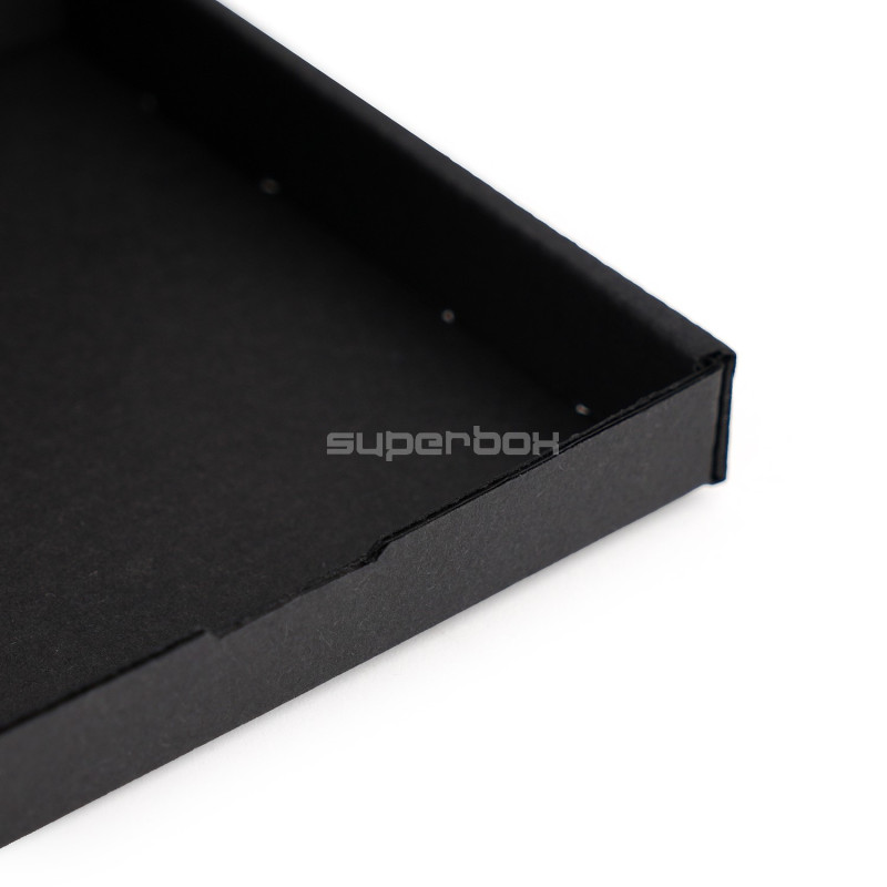Quadratische schwarze Mattbox, 15 mm hoch
