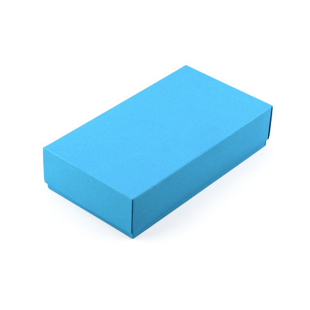 Himmelblaue zweiteilige Karton-Geschenkbox | 200x110x50 mm | Superbox