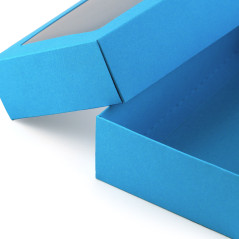Himmelblaue kleine Schachtel mit Deckel | 200x110x50 mm | Superbox