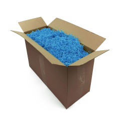 Starre himmelblaue Papierwolle – 2 mm, 1 kg