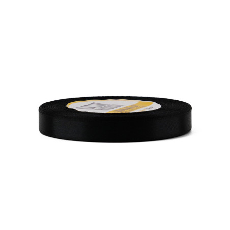 Schmales schwarzes Satinband | 12 mm x 32 m | Superbox