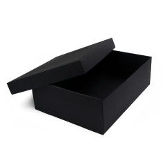 Riesige schwarze Geschenkbox mit Deckel