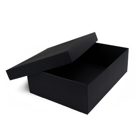 Riesige schwarze Geschenkbox mit Deckel