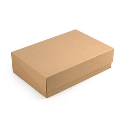 Braune Flip-Deckel-Box | 305x215x85 mm | Superbox