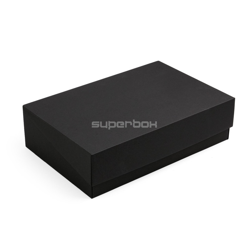 A4 Format schwarze Flip-Deckel-Box | 305x215x85 mm | Superbox