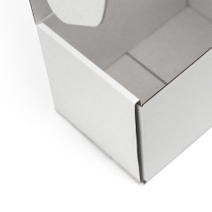Kleine Weiße Tiefe Geschenkbox | 200x200x100 mm | Superbox