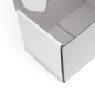 Kleine Weiße Tiefe Geschenkbox | 200x200x100 mm | Superbox