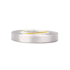 Schickes silbernes Satinband | 12 mm x 32 m | Superbox