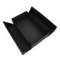 Schwarze Doppeltür-Box mit silbernem Band, 340x190x85 mm