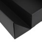 Schwarze Doppeltür-Box mit silbernem Band, 340x190x85 mm