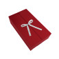 Rote Geschenkbox mit Doppeltür und integriertem Satinschleifenband, 340x190x85 mm