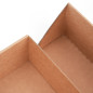 Braune Geschenkbox mit Doppeltür und integriertem Satinschleifenband, 340x190x85 mm