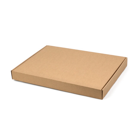 Große braune Geschenkbox mit geringer Höhe, 400x300x40 mm