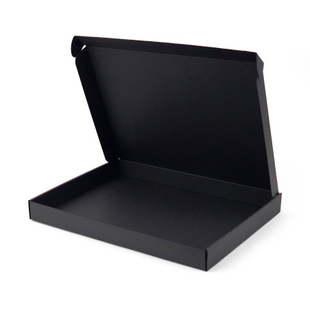 Große schwarze Geschenkbox mit niedriger Höhe