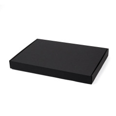 Große schwarze Geschenkbox mit geringer Höhe, 400x300x40 mm