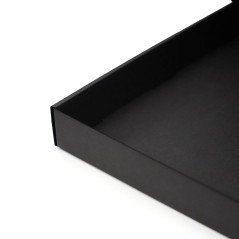 Große schwarze Geschenkbox mit geringer Höhe, 400x300x40 mm